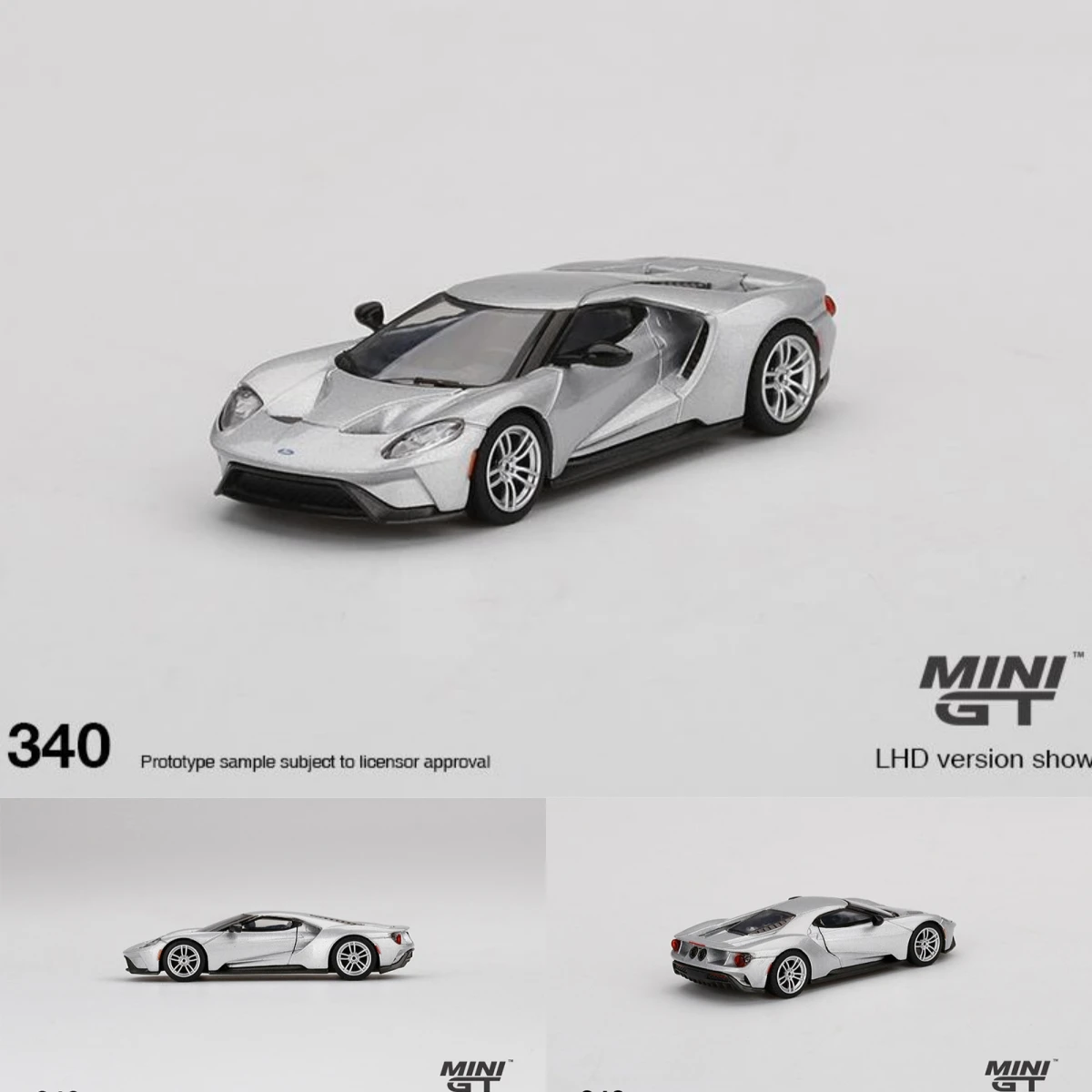 

MINI GT 1/64 Ford GT Ingot Silver Diecast Model Car