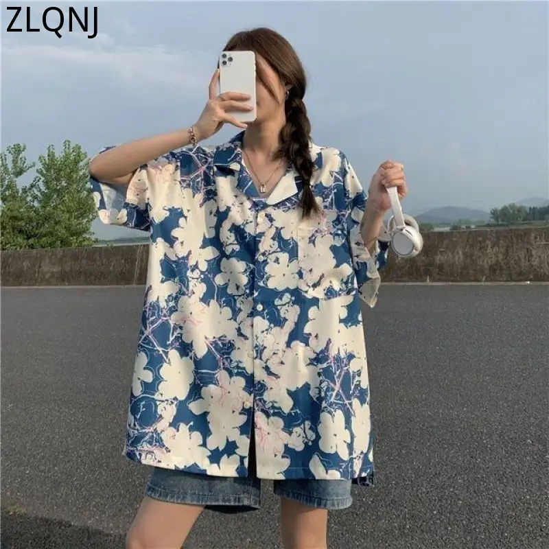 

Vintage Blouses and Tops for Woman Elegant Youth Girl Aesthetic Short Sleeve Shirt 2023 Summer Korean Casual Harajuku Clothes