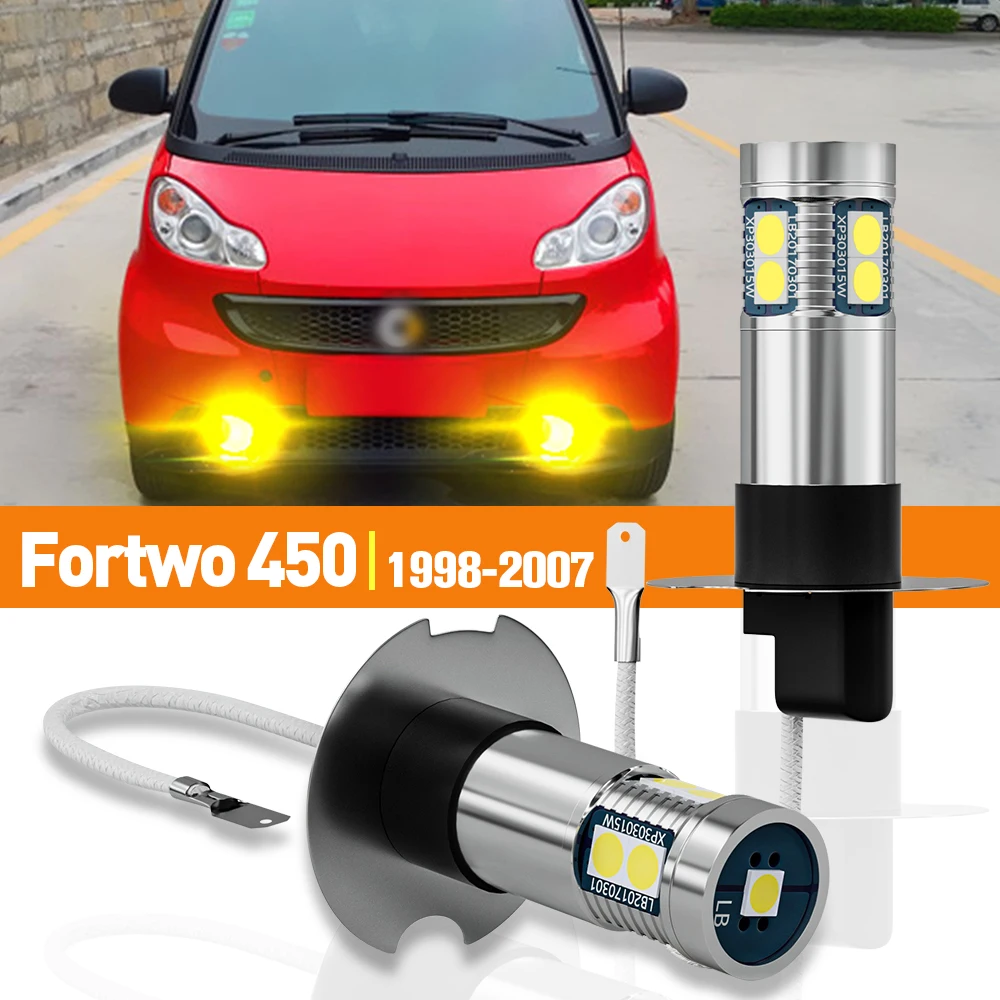 

2pcs LED Fog Light For Smart Fortwo Cabrio Coupe 450 1998-2007 1999 2000 2001 2002 2003 2004 2005 2006 Accessories Canbus Lamp