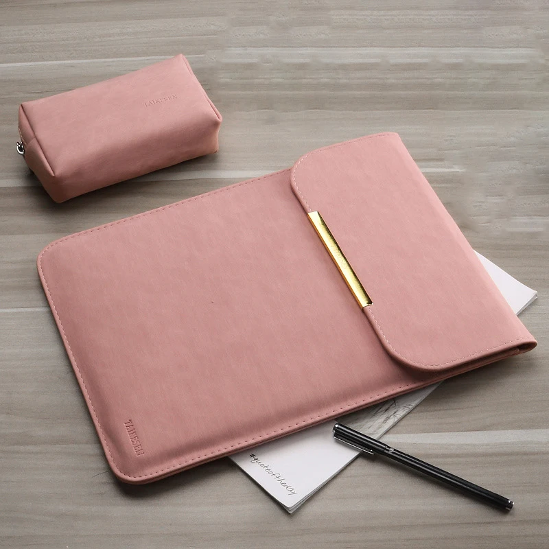 PU Leather Women Men 11 12 14 15 Matte Sleeve Laptop Bag 15.6 For Macbook Air 13 Case For Xiaomi Samsung Lenovo Notebook Cover