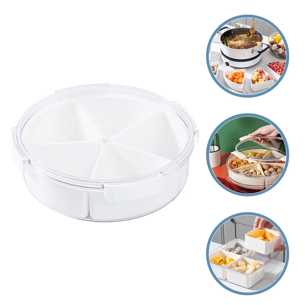 

Snack Serving Tray Compartment Dried Fruit Container Divided Food Fruit Dish