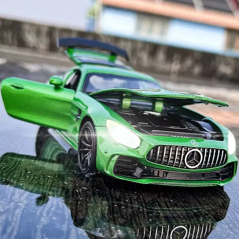 

Модель спортивного автомобиля из сплава 1: 32 Benzs GT Coupe, литье под давлением, Металлическая Имитация детского акустооптического возврата, игру...