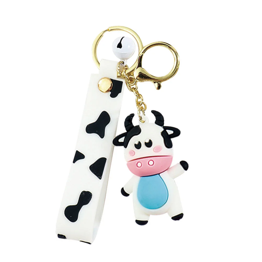 

Keychain Key Animal Year Chain New Zodiac Ring Cartoon Decor Ox Cow Chinese Pendant Keyring Gift Pendants Luckyfarm Shaped