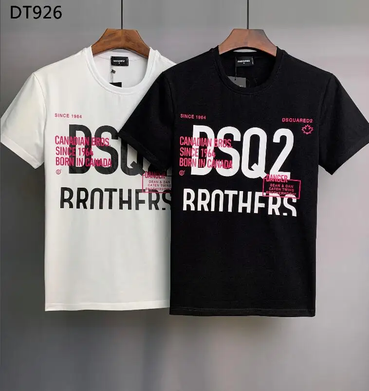 

2022 Classic Dsquared2 Cotton Alphabet Print Fashion Couple Round Neck Short Sleeve Shirt Tie Dye Casual Top DT926