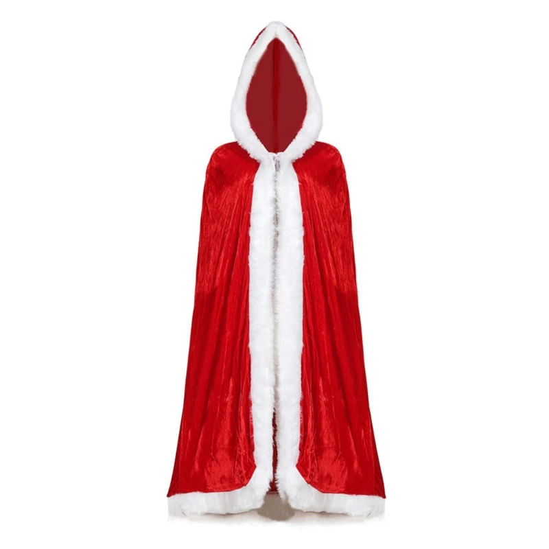 

Halloween Cosplay Medieval Christmas Cloak Women Velvet Cape Cloak Hood Cloak