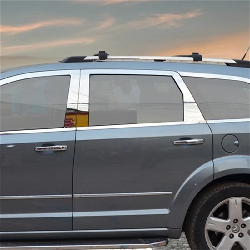 

WELKINRY For Dodge JC Journey 2009-2020 Fiat Freemont Car Body Door Window Frame Central Middle B C Column Pillar Post Trim