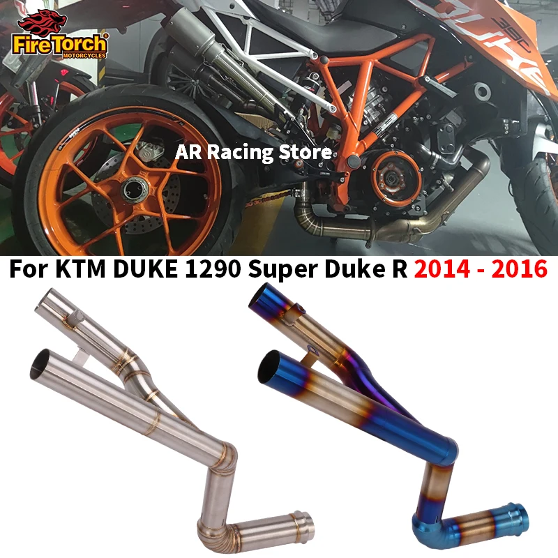 Слипоны для DUKE1290 Super Duke 1290 R 2014 - 2016 выхлопная труба для мотоцикла, мото модификация, соединение для мотоцикла, средняя Соединительная труба 60 мм