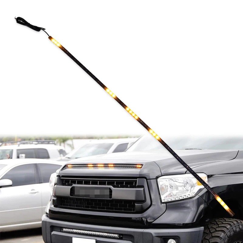 

IJDM 5-бар/Секция капот выпуклость за решеткой светильник для Toyota 2014-2021 Tundra передняя решетка освещения бег/положение огни