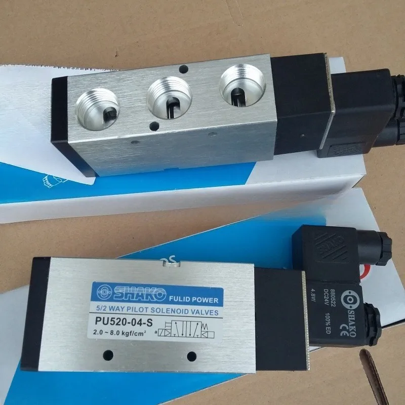 Фото Детали подходят для двухпозиционного пятиходового SHAKO Xincong PU520-04S, 4-точечного реверсивного клапана с одним электрическим управлением G1/2. №1