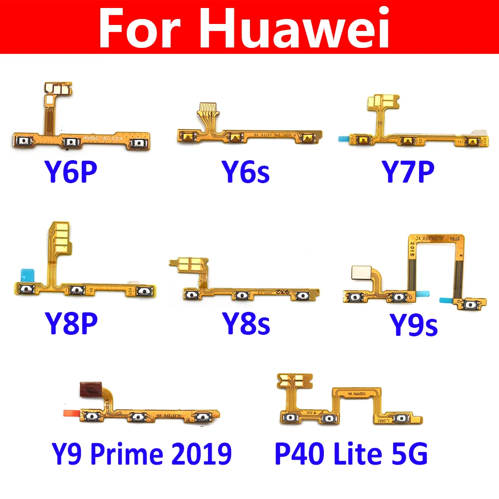 

Power on/Off Switch Button Side Key Volume Up Down Flex Cable For Huawei Y9S Y6P Y8S Y8P Y7P Y6S P40 Lite 5G / P40 Lite E