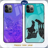 disney aladdin jasmine princess phone case tempered glass for iphone 13 12 11 pro max mini x xr xs max 8 7 6s plus se 2020 shell