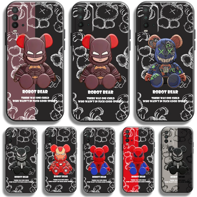 

Marvel Cute Spiderman Venom Bear For Xiaomi Redmi 9T Phone Case For Redmi 9T Case Funda Black Carcasa Silicone Cover Soft