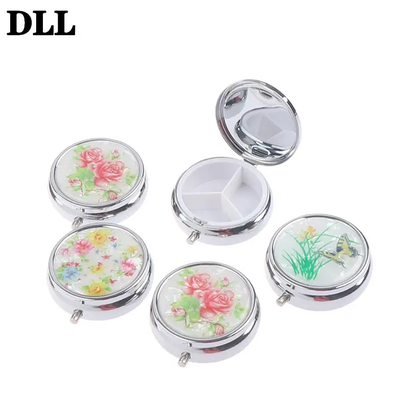 

1 шт медицина органайзер для хранения косметических принадлежностей, контейнер складного таблетки чехол таблетки металла фреза Портативны...