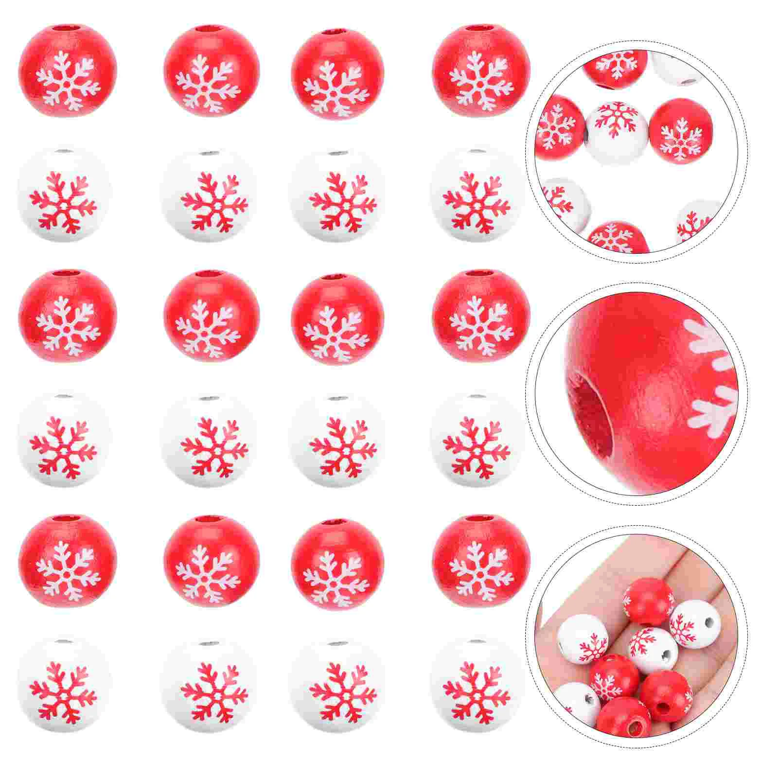 

Beads Christmas Diy Wooden Bead Wood Accessoryjewelry Round Rustic Garland Craft Loose Polished Decorative Charm Natural Spacer