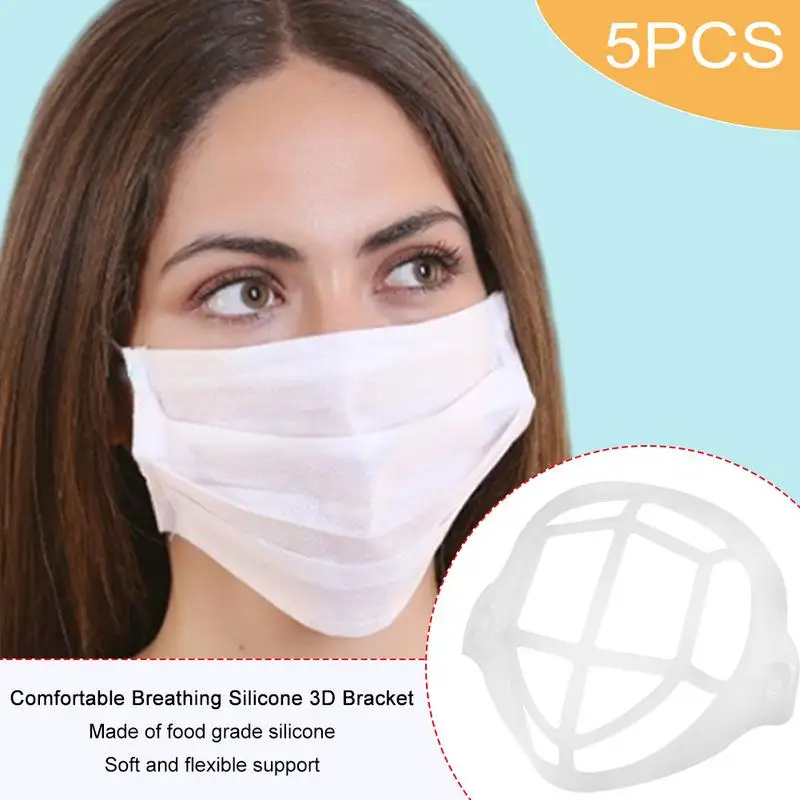 

3D маска для лица с внутренней поддерживающей рамкой, моющийся кронштейн для маски из полиэтилена, многоразовый держатель для маски лица, Пр...