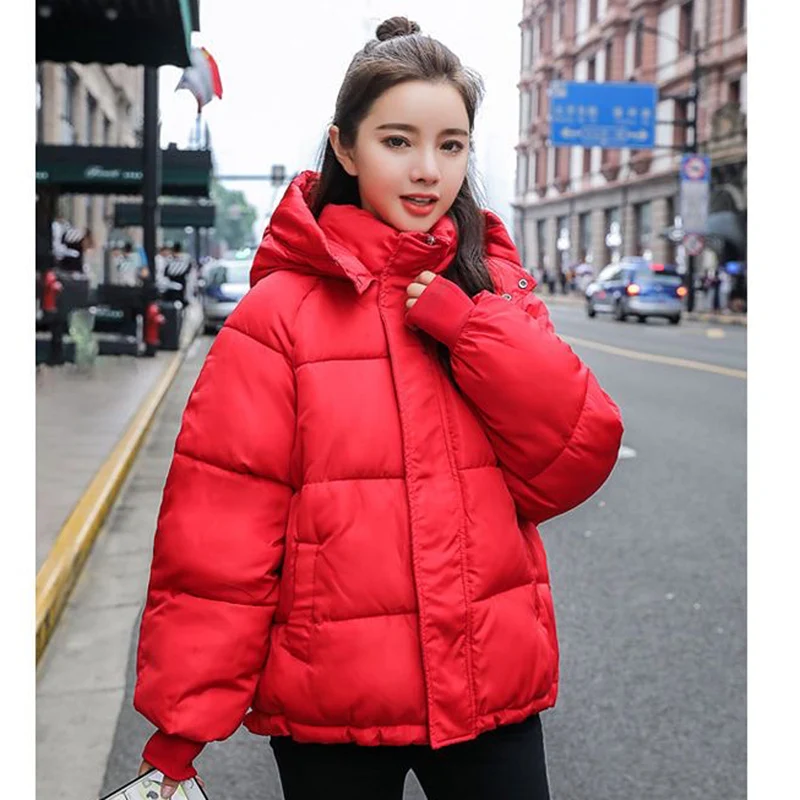 

Новинка Зима 2023 корейское хлопковое пальто Женская куртка короткое утепленное Свободное пальто из хлопка бойфренда женская верхняя одежда