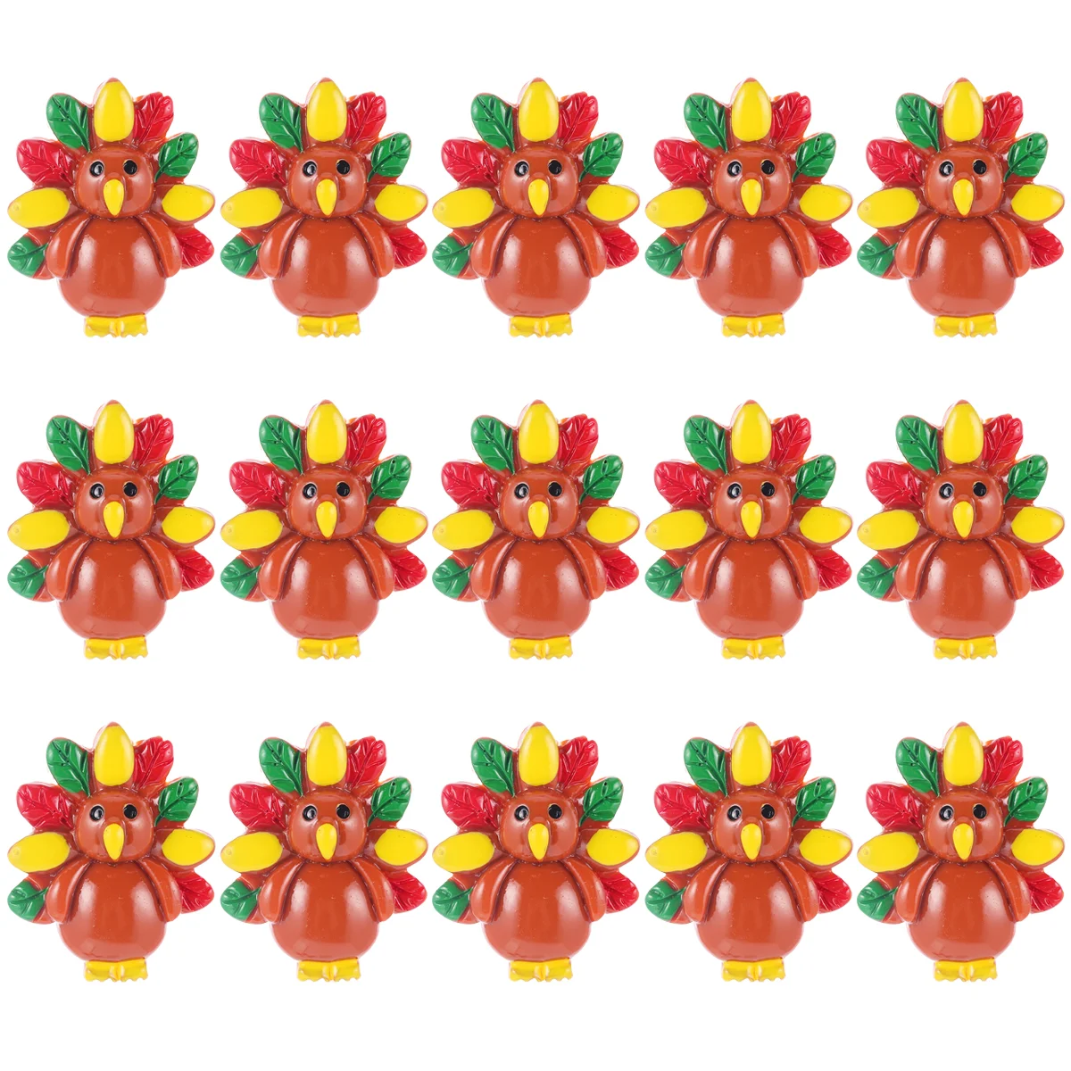 

15pcs Thanksgiving Crafts Charm Thanksgiving Phonecase Charm Diy Thanksgiving Pendant Turkey Flatback Charms