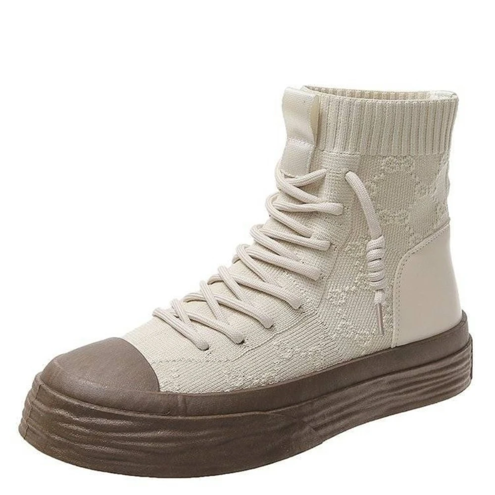 

Beige Black Plush Warm Fur Ankle Boots For Women 2022 Autumn Winter Motorcycle Boots Platform Gothic Shoes Women Combat Boots