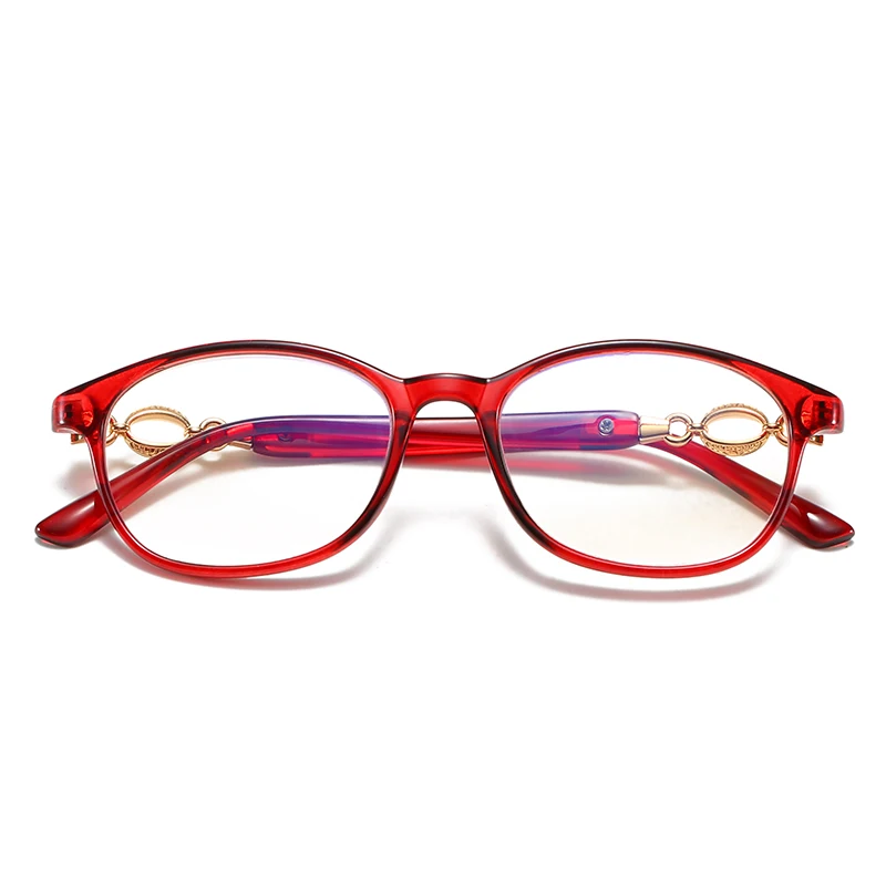 

Round Reading Glasses for Women Anti Blue Light HD Prescription Diopter Eyeglasses Spring Hinge Retro Readers Decorative Eyewear
