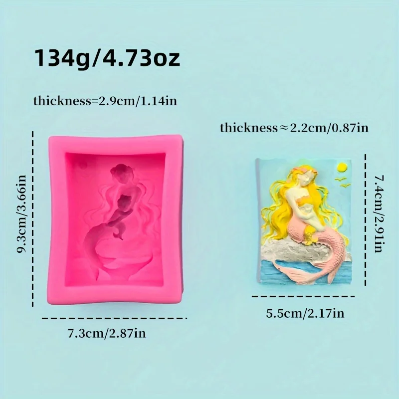 1 шт. силиконовая форма для детей русалка