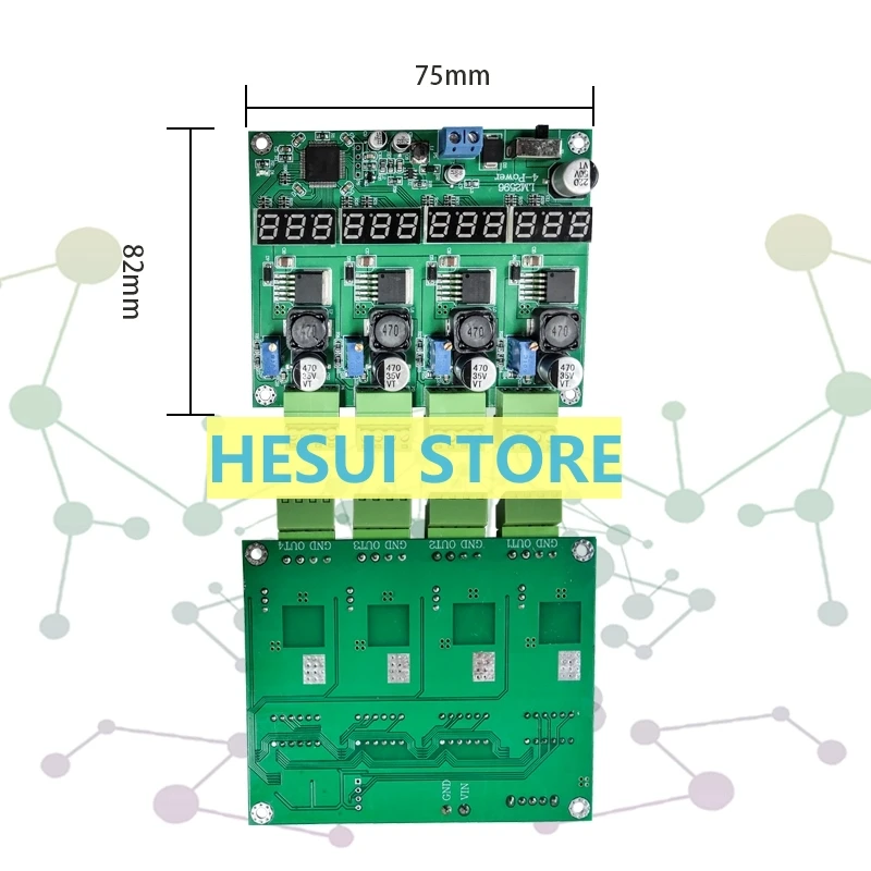 Многоканальный импульсный источник питания LM2596 четырехканальный цифровой
