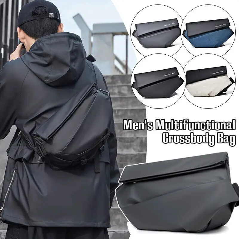 

Men Unisex Waterproof Sling Bags Cross Body Chest Waist Belt Bag Travel Shoulder Hiking Riding Multifunctional