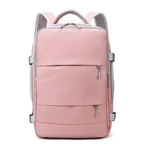 Pink Women Travel Backpack Water Repellent Anti-Theft Stylish Casual Daypack Bag with Luggage Strap  in Pakistan