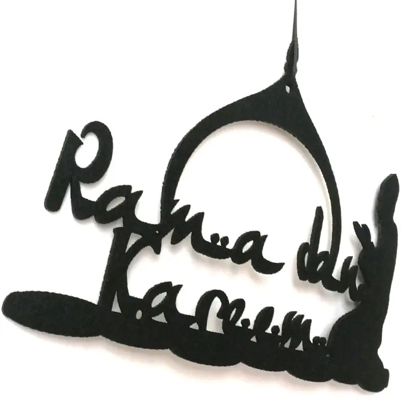 Ид Мубарак Мусульманский Ислам Рамадан Нетканый кулон Полые буквы Верующий