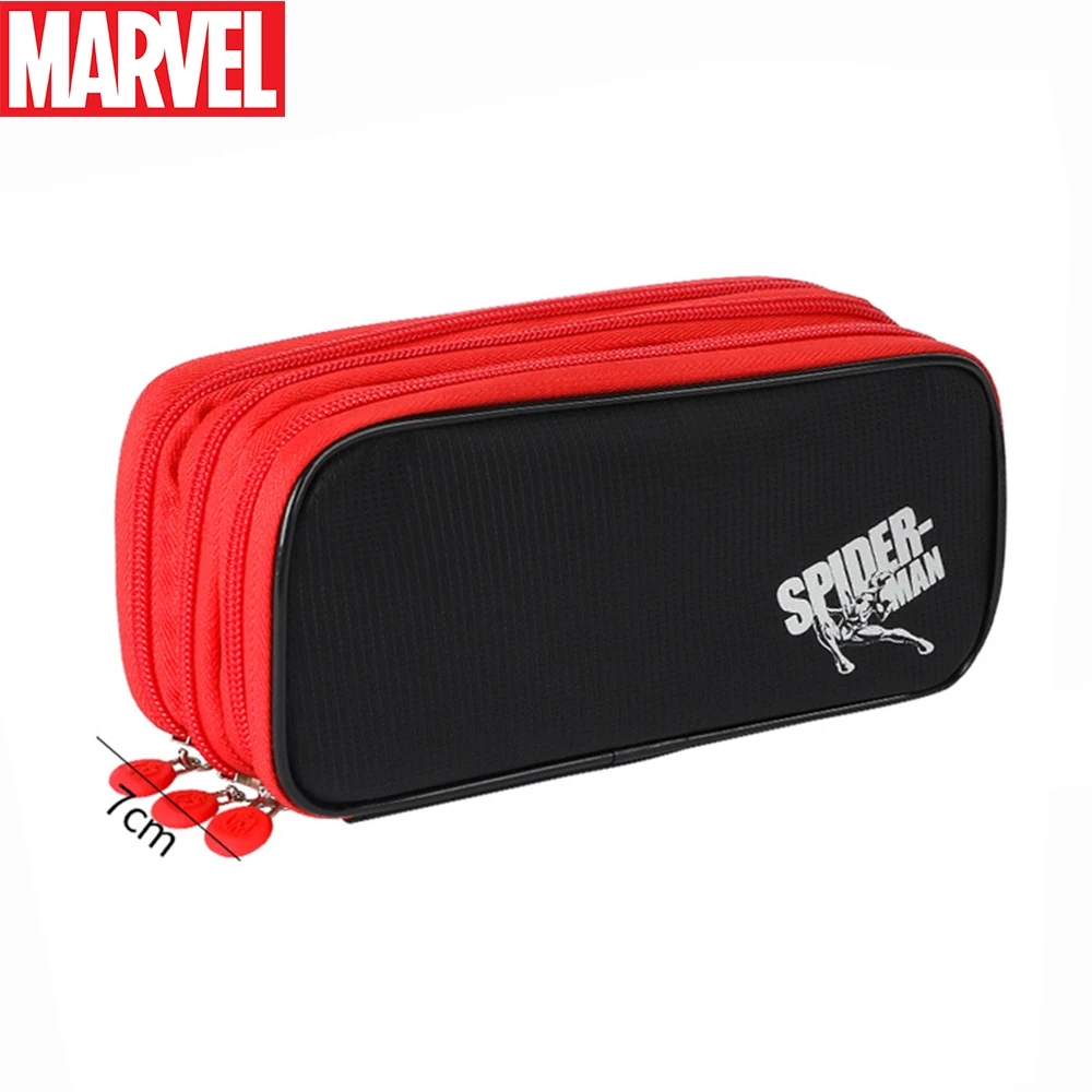 

Marvel Pencil Case New Double-deck Large-capacity Canvas Pen Bag Student Stationery Boy Girls Cartoon Pen Box Gifts For Children