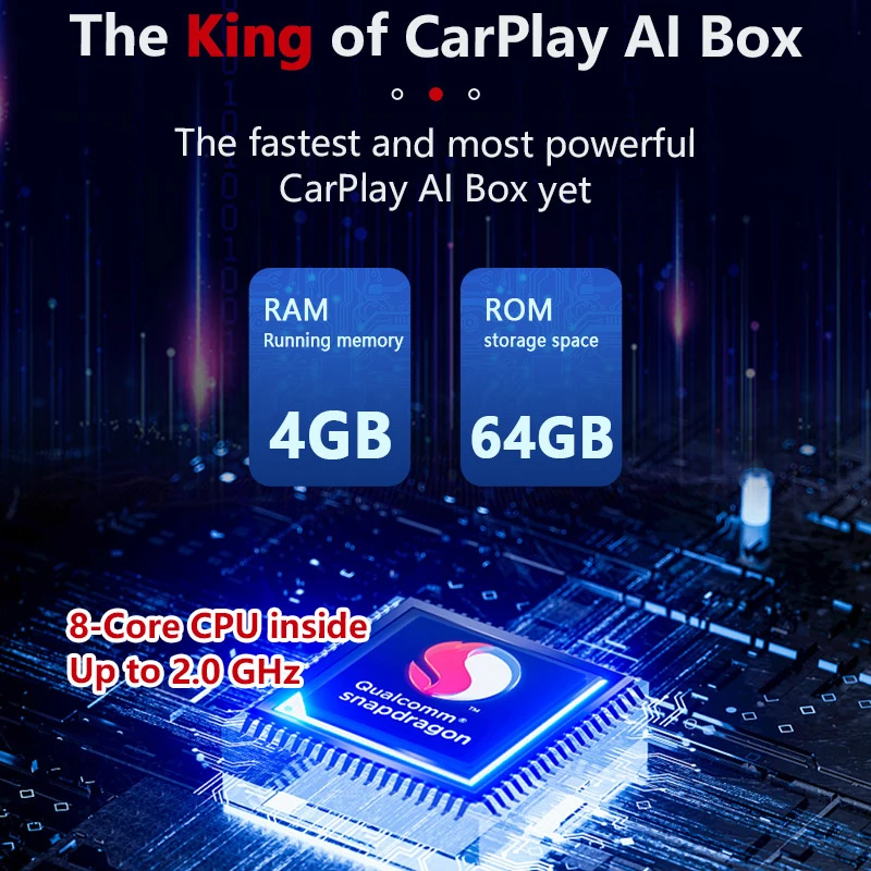 Carplay AI BOX 4 + 64G мини беспроводной Android автомобильный адаптер для автомобиля OEM экран