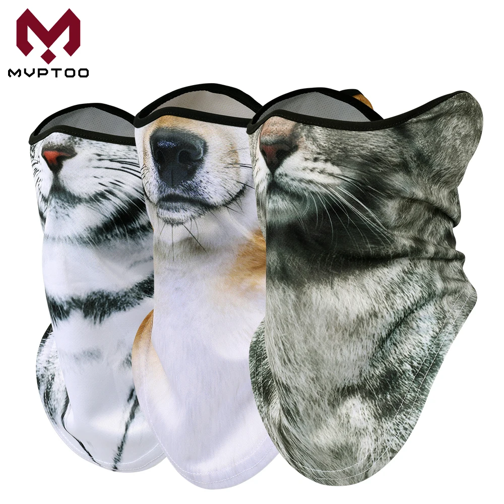 

3D Animal Motorcycle Balaclava Moto Cycling MTB Riding Bike Snowboard Skating Helmet Hat Sunscreen Face Mask Shield Men Mask