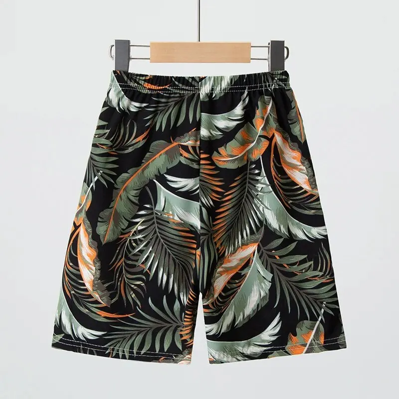 Детские летние тонкие пляжные шорты пять брюк с эластичным поясом брюки для