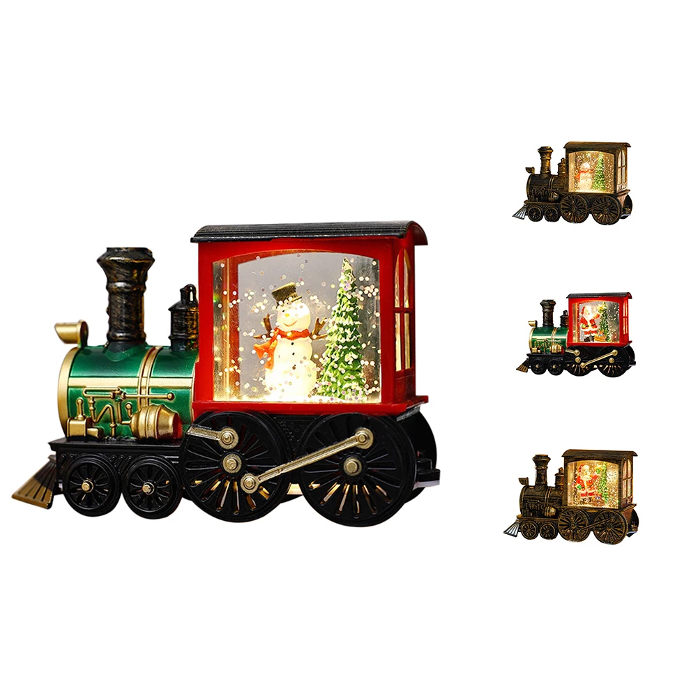 Рождественское украшение для поезда Рождественский Снеговик Санта водный