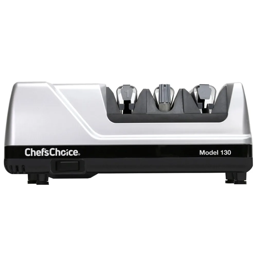 

Профессиональная электрическая точилка для ножей Chef'sChoice Model 130, 3-ступенчатый 20-градусный тризор, Платиновый (0130506)