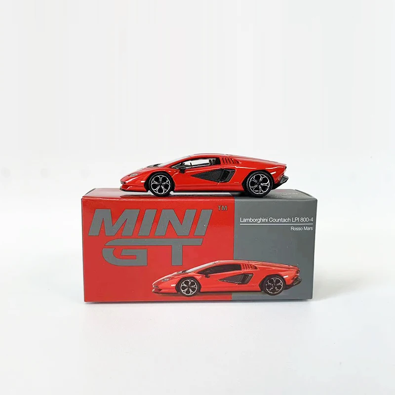 Модель автомобиля MINIGT 1:64 Lambor Countach LPI 800 спортивный автомобиль из сплава красный #