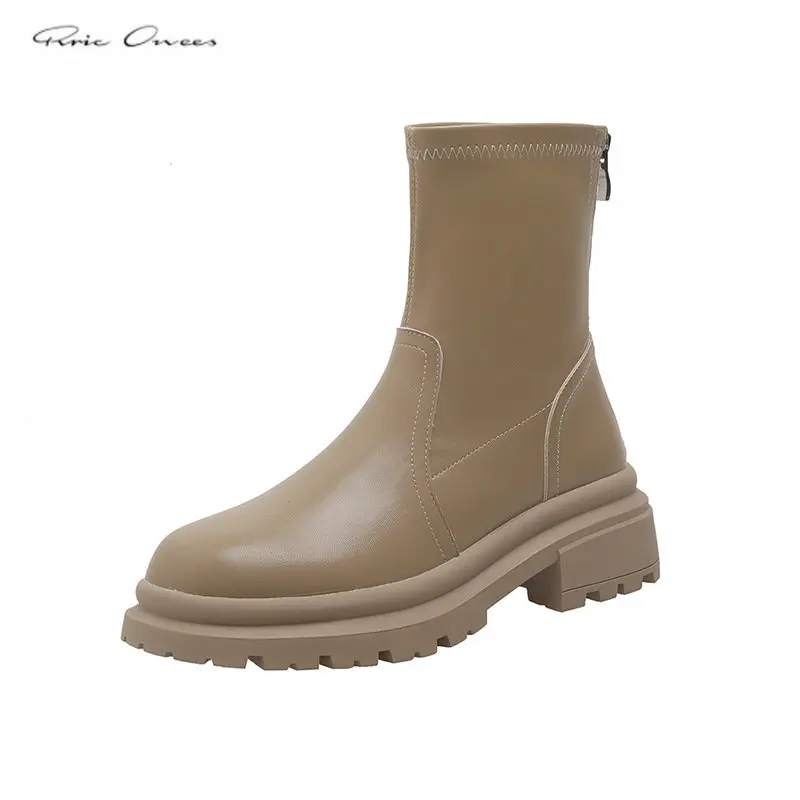 

Rick Ladies Thick Sole Heightening Breathable Thin Round Toe Side Zipper Martin Boots Short Boots Middle High Boots Rric Owees