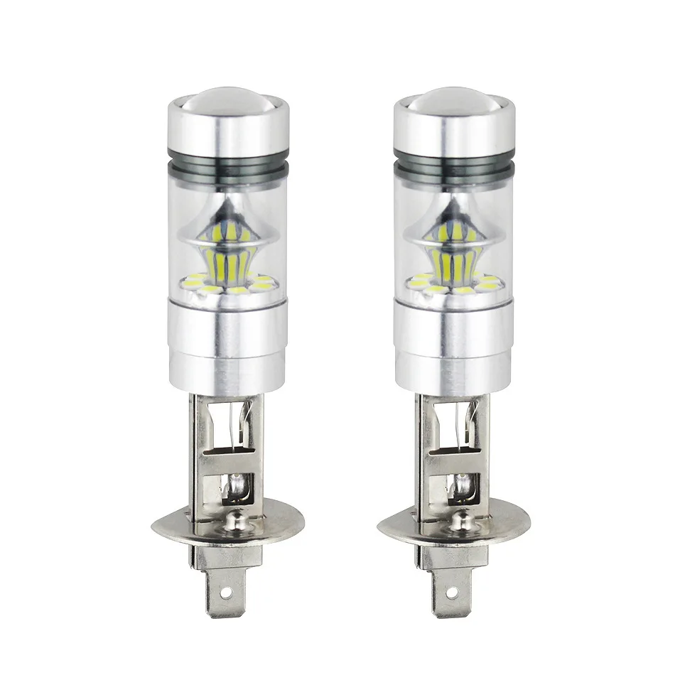 2 шт. автомобильные передние и задние противотуманные фары H1 100 Вт 20smd 6000K