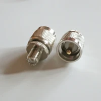 1x pcs mini uhf miniuhf female to uhf pl259 so239 male jack brass straight coaxial miniuhf to uhf rf connector adapters