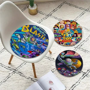 Disney Toy Story Canvas Buzz Lightyear Nordic Seat Cushion Office Dining Stool Pad Sponge Sofa Mat Non-Slip Buttocks Pad