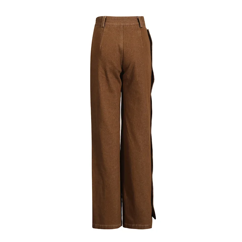 Осень-зима уличная мода комплект из двух предметов женский топ с кружевным