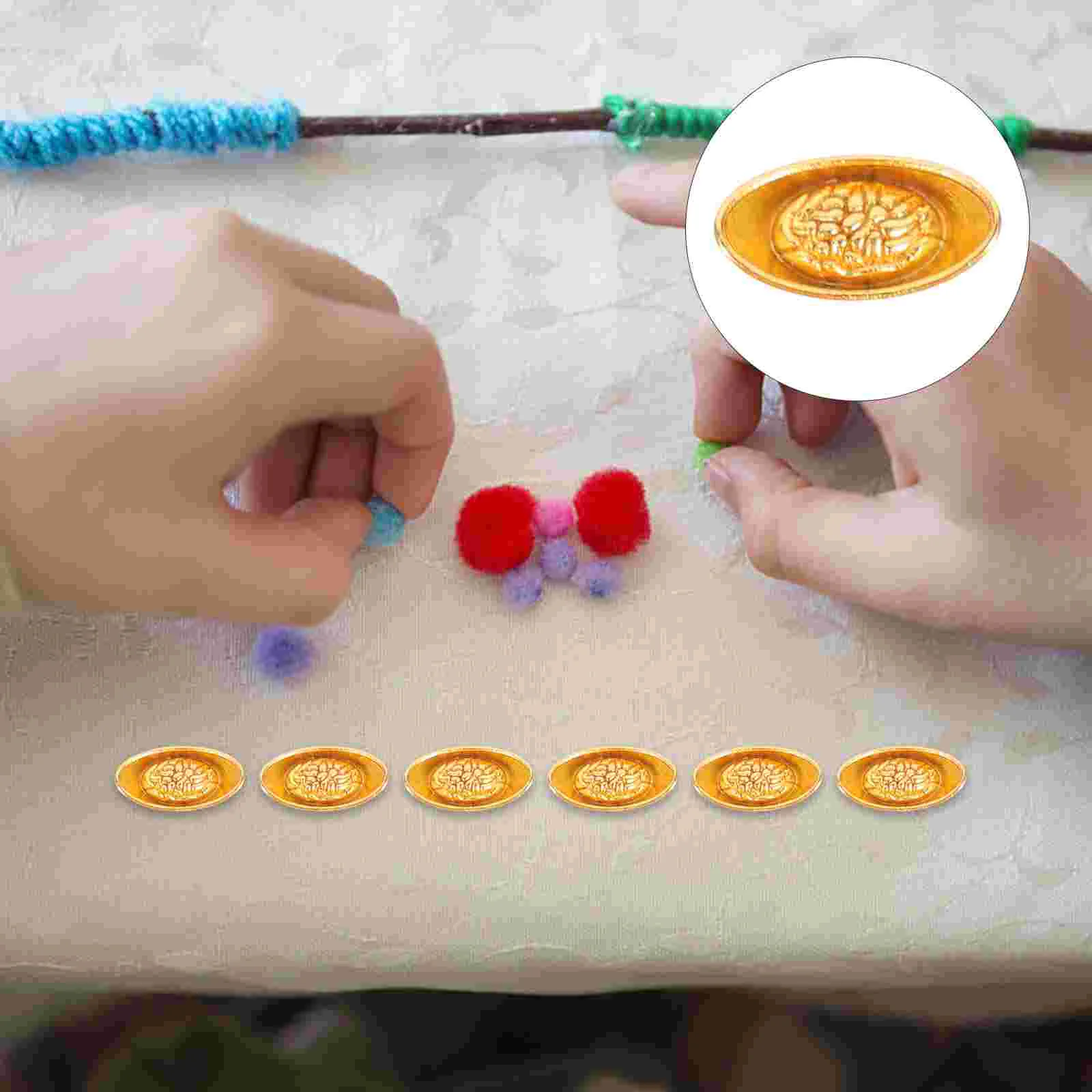 

30pcs Mini Ingot Models Micro Ingot Adornment Mini House Ingot Decorations