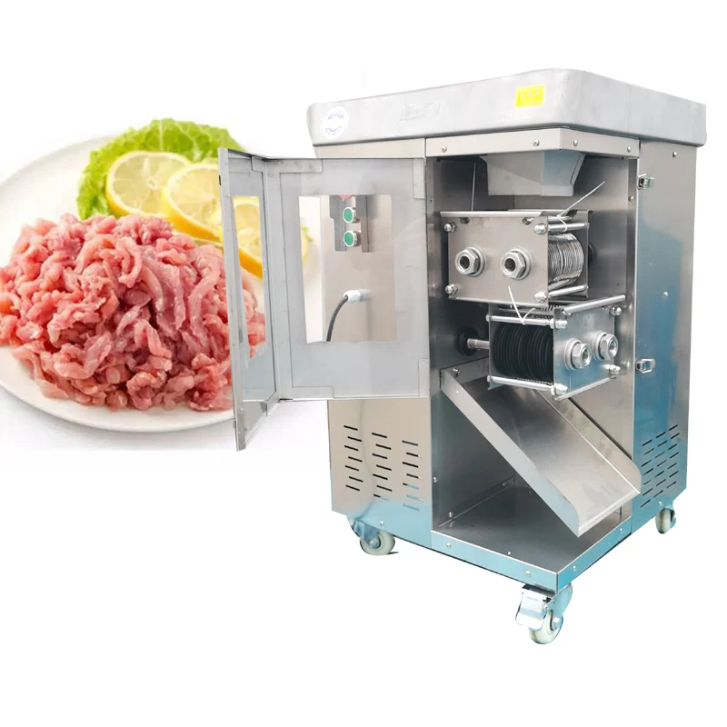 

High-Power Commercial Meat Slicer For Pork Beef Chicken Breast Fish Electric Slicing Shredding Machine Double Knife Group
