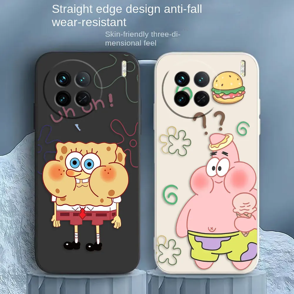 S-Губка Боб S-квадратные брюки в стиле аниме для VIVO X50 X60 X70 X80 X90 V21 V23E V23 V25 V27 V29 4G чехол