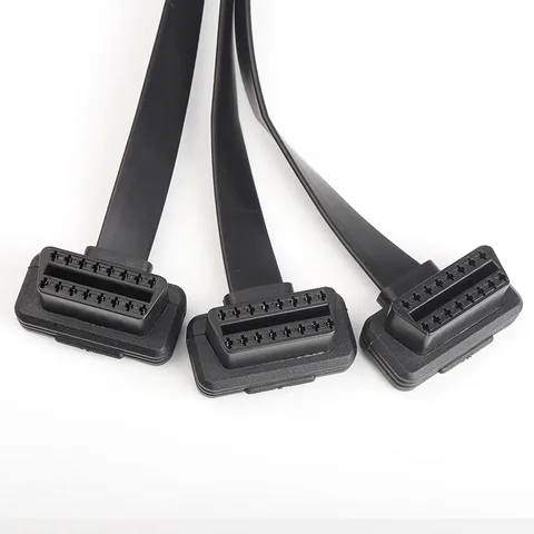 OBD OBD2 16-контактный гнездовой удлинительный открытый кабель с переключателем Разъем диагностического интерфейса 1 в 3 Y Разветвитель Конвертер Мужской адаптер