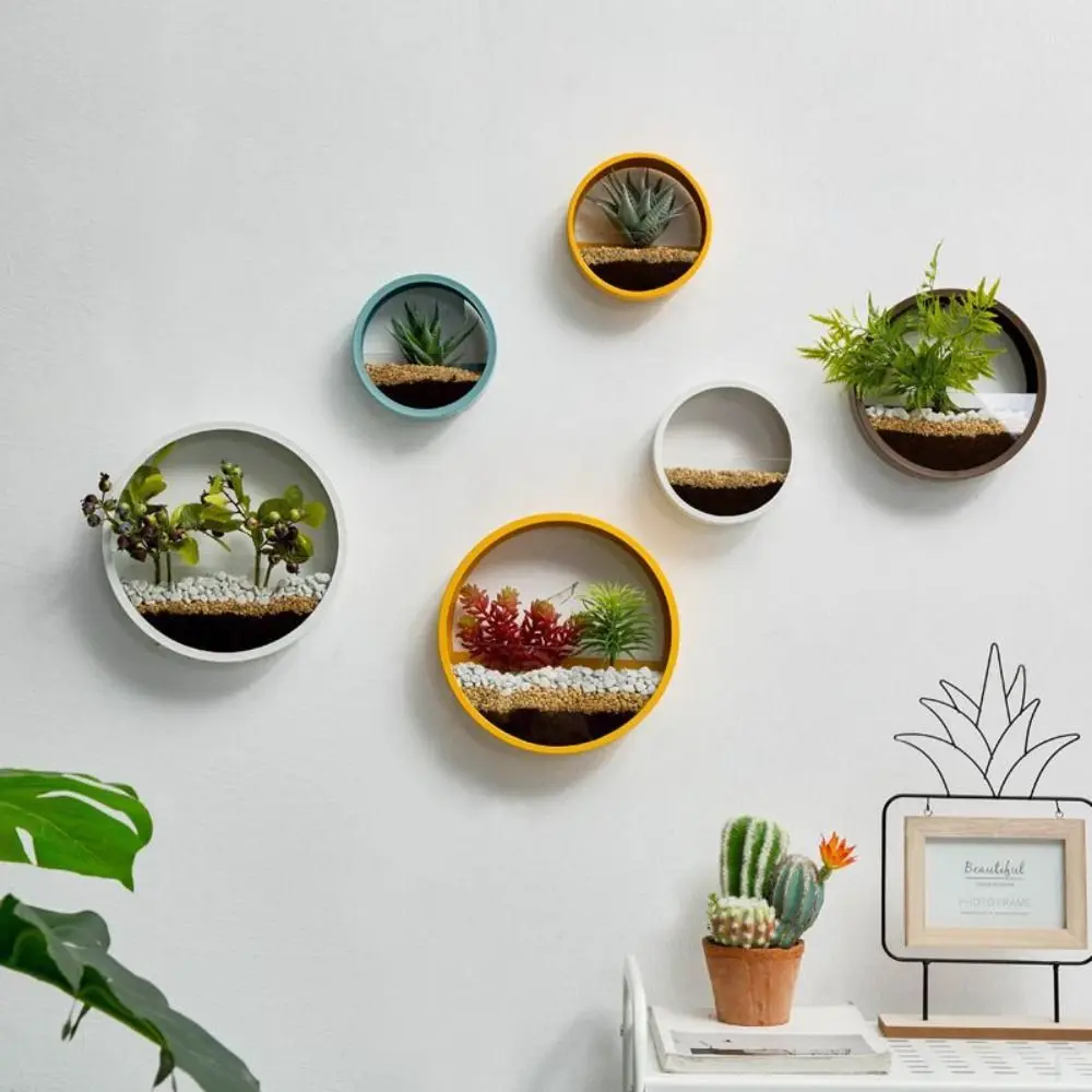 

Wall-mounted No Punching Durable Flower Arrangement Flowerpot Plant Container Flower Pot Ornaments Hydroponic Vase
