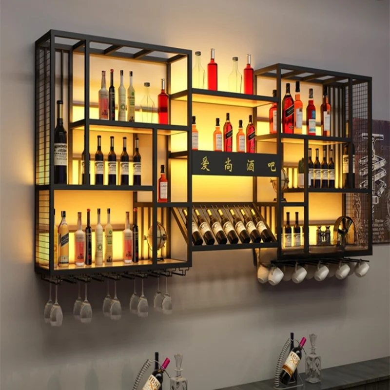Винный шкаф для гостиной бара ликера минималистичная полка настенная