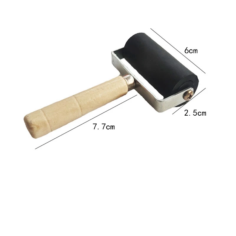 

1 шт., 6 см, профессиональный резиновый валик для рисования чернил, гравюра, валик для художественной штамповки, валик для рисования, кисть