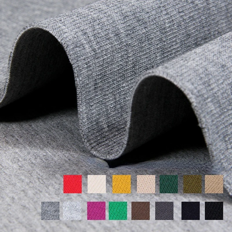 

Double Knit Elastic Fabric Spring Autumn Crisp Sportswear Sweater Dress Wide Leg Pants Fashion Sewing Wholesale Cloth by Meter