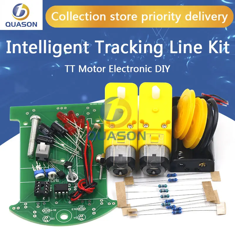 

D2-1 DIY Kit Intelligent Tracking Line Smart Car Kit TT Motor Electronic DIY Kit Smart Patrol Automobile Parts DIY Electronic