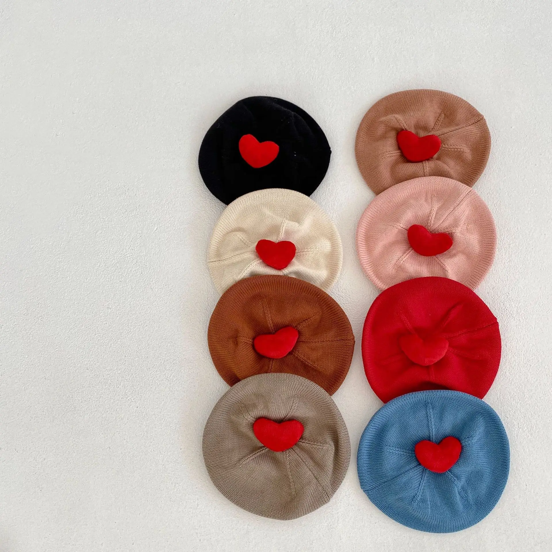 

2022 Fashion Baby Hat Solid Color Girls Warm Beret Knitted Beret Hat Kids Autumn Winter Children Girls Cap Bonnet